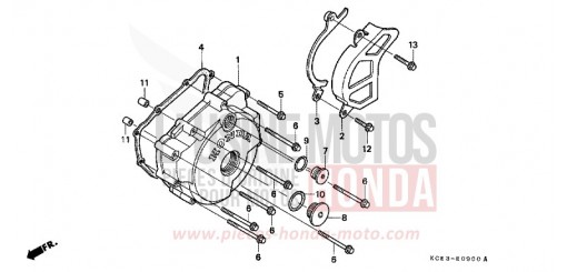PANNEAU CARTER-MOTEUR G. XR250RY de 2000